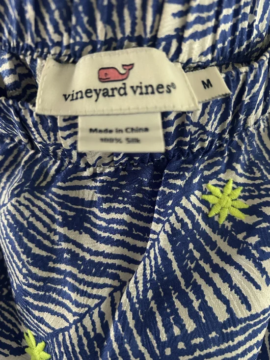 Vineyard Vines Palm-Print Dress with Neon Yellow Star Embroidery - Picture 3 of 3